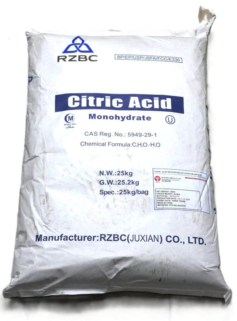 ACIDE CITRIQUE 25KG