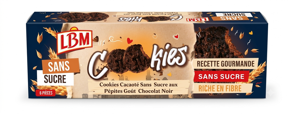 COOKIES CACAOTE SS AUX PEPITES GOUT CHOCOLAT NOIR